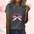 thumbnail image 2 of RKSTN Valentines Gift Valentine Shirts for Women Oversized Crewneck Valentine's Day Graphic Print Short Sleeve T Shirts Pullover Top Womens Casual Round Neck Plus Size Loose Comfy Summer Tee Shirts, 2 of 6