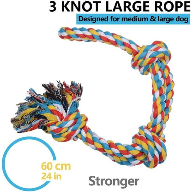 XXL Large Dog Toys Ropes for Aggressive Chewers 5 Knots Nearly