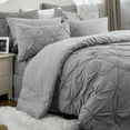 thumbnail image 6 of U by Bedsure King Comforter Set 7 Pieces- Pinch Pleat Grey Bed in A Bag with Comforters, Sheets, Pillowcases & Shams, 6 of 10