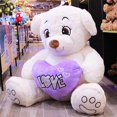 thumbnail image 3 of Oso Rechoncho PELUCHERIA LOVE con corazon morado, 3 of 5