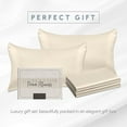 thumbnail image 4 of 4-PACK Cooling Viscose Satin Pillowcase Set with Hidden Zipper closure,Standard/Queen, Cream, 4 of 4