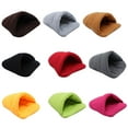 thumbnail image 3 of Thick Fleece Warm Dog Cat Tent Cave Nest Bed Slipper Shape Pet Sleeping Bag, 3 of 7