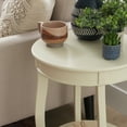 thumbnail image 6 of Powell Fiore Round Indoor Accent Side Table with Shelf, 24" Tall, White, 6 of 8