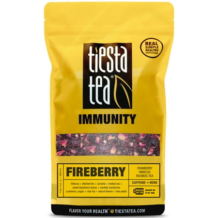 Loose 1 Lb - Tiesta Tea Immunity, Fireberry, Loose Leaf Herbal Tea Blend, Caffeine Free, 1 Lb Bulk Bag