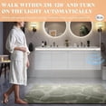 thumbnail image 3 of ARYARD 60" LED Floating Bathroom Double Vanity with Sink Combo, Modern High Gloss Wall Mounted Bathroom Storage Cabinet with 3 Hole Sink, White, 3 of 9
