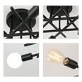 thumbnail image 3 of Q&S Industrial 6-Light Semi Flush Mount Ceiling Light Fixture Modern Farmhouse Lighting Matte Black, Rustic Sputnik Chandelier Ceiling Lamp for Kitchen Bedroom Living Room Hallway, 3 of 9