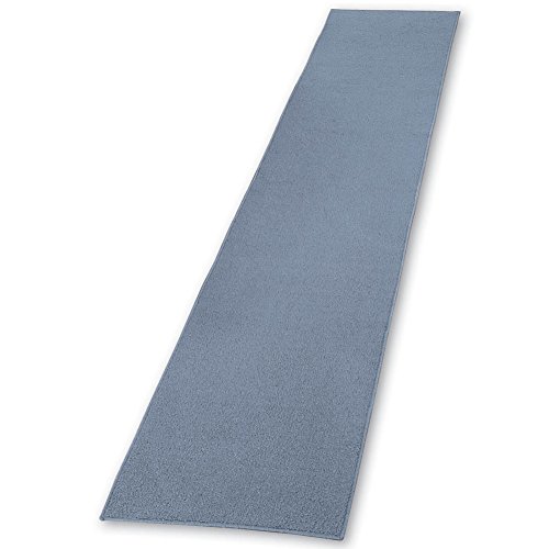 Collections Etc Extra Long SlipResistant Floor Runner, 20" X 90", Blue