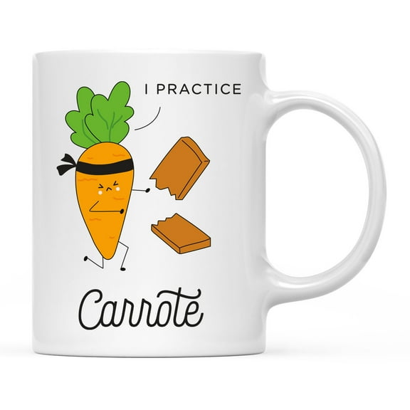 Koyal Wholesale Funny Food Pun 11oz. Ceramic Coffee Tea Mug, Carrot
