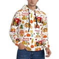 thumbnail image 2 of Lsque Fall Farm Pumpkin Pattern Casual Men's Hoodie,Hooded Sweatshirt with Kangaroo Pocket,Pullover Hoodie-Medium, 2 of 7