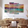 thumbnail image 3 of Elephant Stock Rainbow Skies Wall Art - Horizontal Multi Panel Canvas - Living Room Wall Decor - Beach Multi Panel - Turquoise And Purple Decor By Emily Louise Heard - 68" x 42", 3 of 7