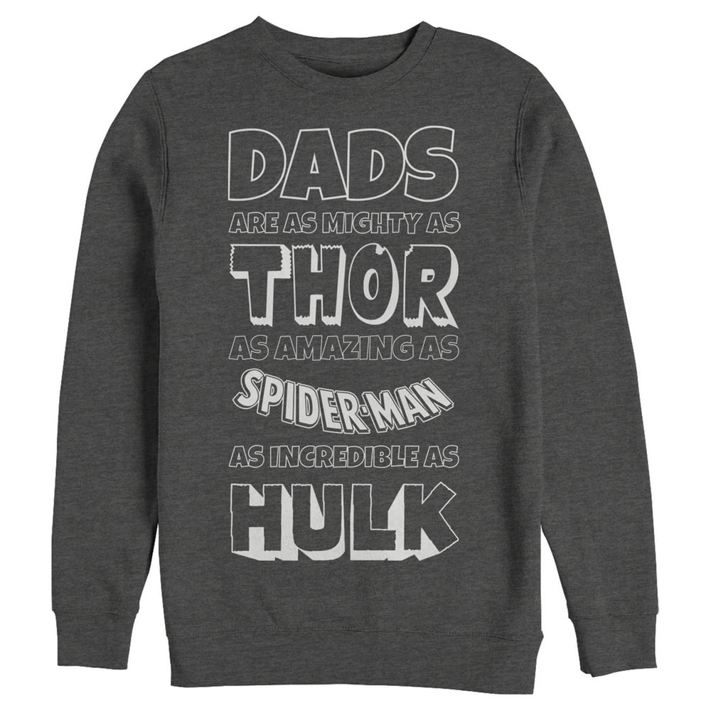 Marvel - Men's Marvel Father's Day Avengers Dad Traits Sweatshirt