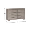 thumbnail image 6 of Ennesley Gray Wood 6 Drawers Dresser, 6 of 6