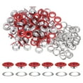 thumbnail image 1 of Unique Bargains 100PCS Grommets Eyelets 2/5 Inch (10mm) ID Hole Metal Self Backing Eyelet with Washers for Leather Red, 1 of 7