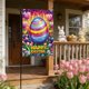 thumbnail image 5 of Decoraciones Del Porche Delantero Bandera Del Jardín de Pascua Al Aire Libre con Patrones Temáticos de Pascua para Patios Delanteros Porches Y Celebraciones de Vacaciones Familiares Decoraciones de Pa, 5 of 6