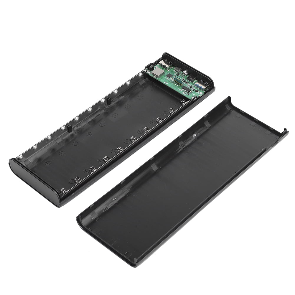 Power Bank Case DIY Power Bank Shell, Battery Box Shell, DIY Power Bank Accessory Portable No Welding Jacking for Mobile Power DIY black