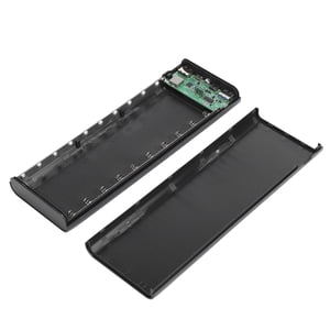 Power Bank Case DIY Power Bank Shell, Battery Box Shell, DIY Power Bank Accessory Portable No Welding Jacking for Mobile Power DIY black
