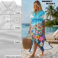 thumbnail image 5 of FUIALDOLG Flower Fluid Womens Swimsuit Coverup Summer Long Maxi Button Down Bikini Beach Bathing Suit Cover Up Dress, 5 of 6