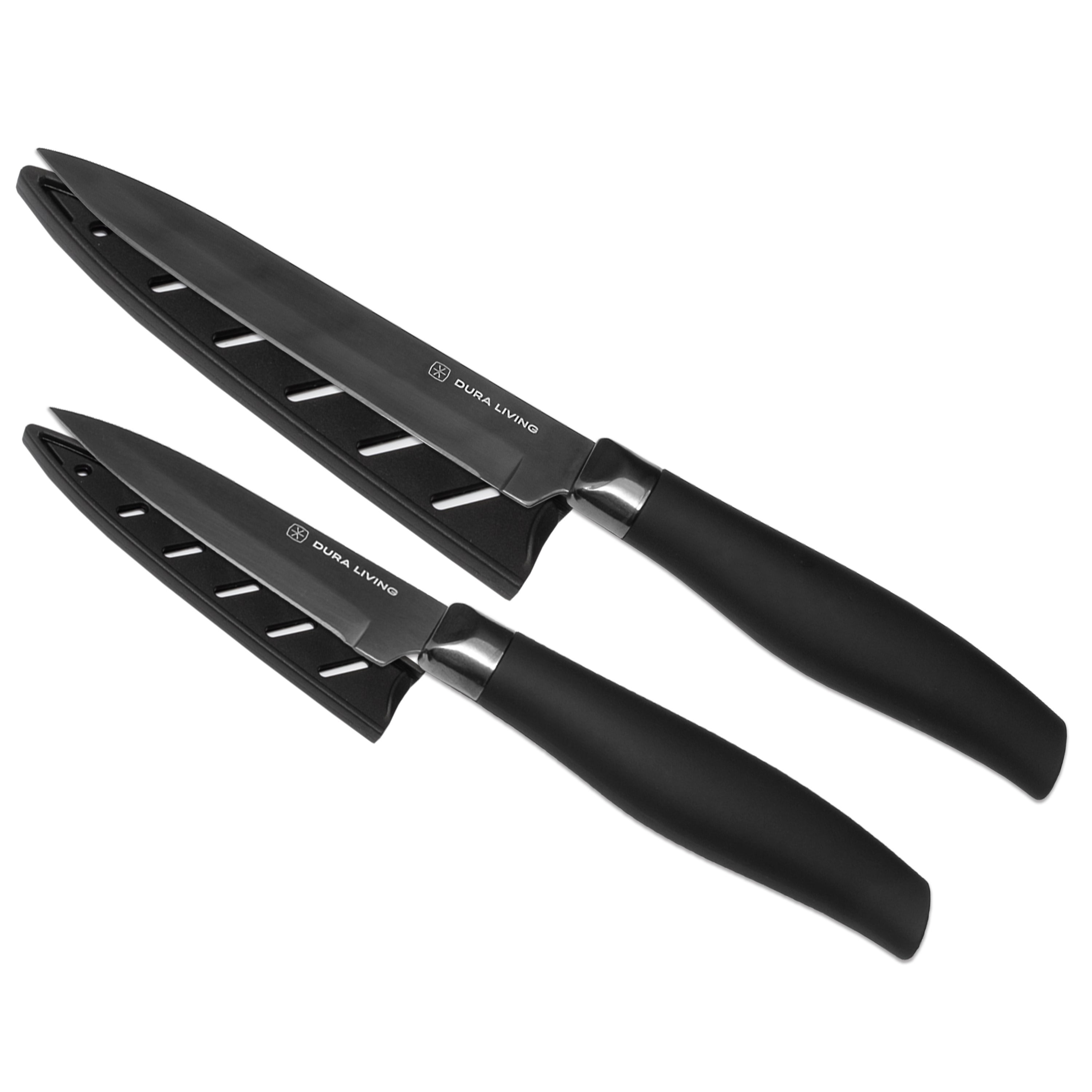 Dura Living Non-Stick Coated Carbon Kitchen Knives, 2 Piece - Walmart.com