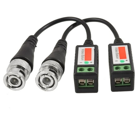 Twisted Pair Video Transceiver - Unique Bargains 1 Channel CCTV Via Twisted Pairs UTP Passive Video Balun Transceiver Black