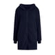 thumbnail image 3 of Cárdigan de Larga con Capucha y Cremallera para Mujer, Chaqueta Holgada de Felpa, Chaqueta de Felpa para Mujer Azul Marino XL, 3 of 8