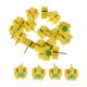 thumbnail image 1 of 20pcs Paquete de Decorativo Pines de de Corcho para La Fabricación de Tela - Amarillo, tal se describe Yotijar Tachuelas Decorativas, 1 of 7