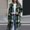 Green, variant on Women's Plaid Long Coat Open Front Lapel Collar Casual Winter Warm Outerwear with Pockets Button Down Full Length Jacket