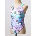 thumbnail image 3 of MSEMIS Girls Mermaid One Piece Swimsuit Kids Ruffle Bathing Suits with UPF 50+, Sizes 4-16 Watercolor 10, 3 of 6