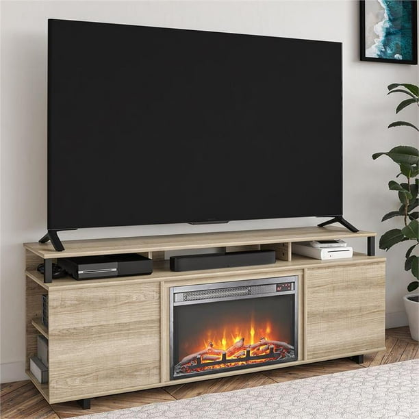 Beaumont Lane Electric Fireplace Heater TV Stand Console for TVs up to