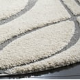 thumbnail image 3 of SAFAVIEH Florida Tamzen Abstract Shag Area Rug, Cream/Grey, 9' x 9' Round, 3 of 12
