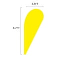 thumbnail image 3 of Vispronet - Yellow Feather Flag Kits - 11ft Flag Complete Pole Set, Cross Base and Weight Bag – Great for Businesses, Storefronts, Sales - Printed in The USA, 3 of 4