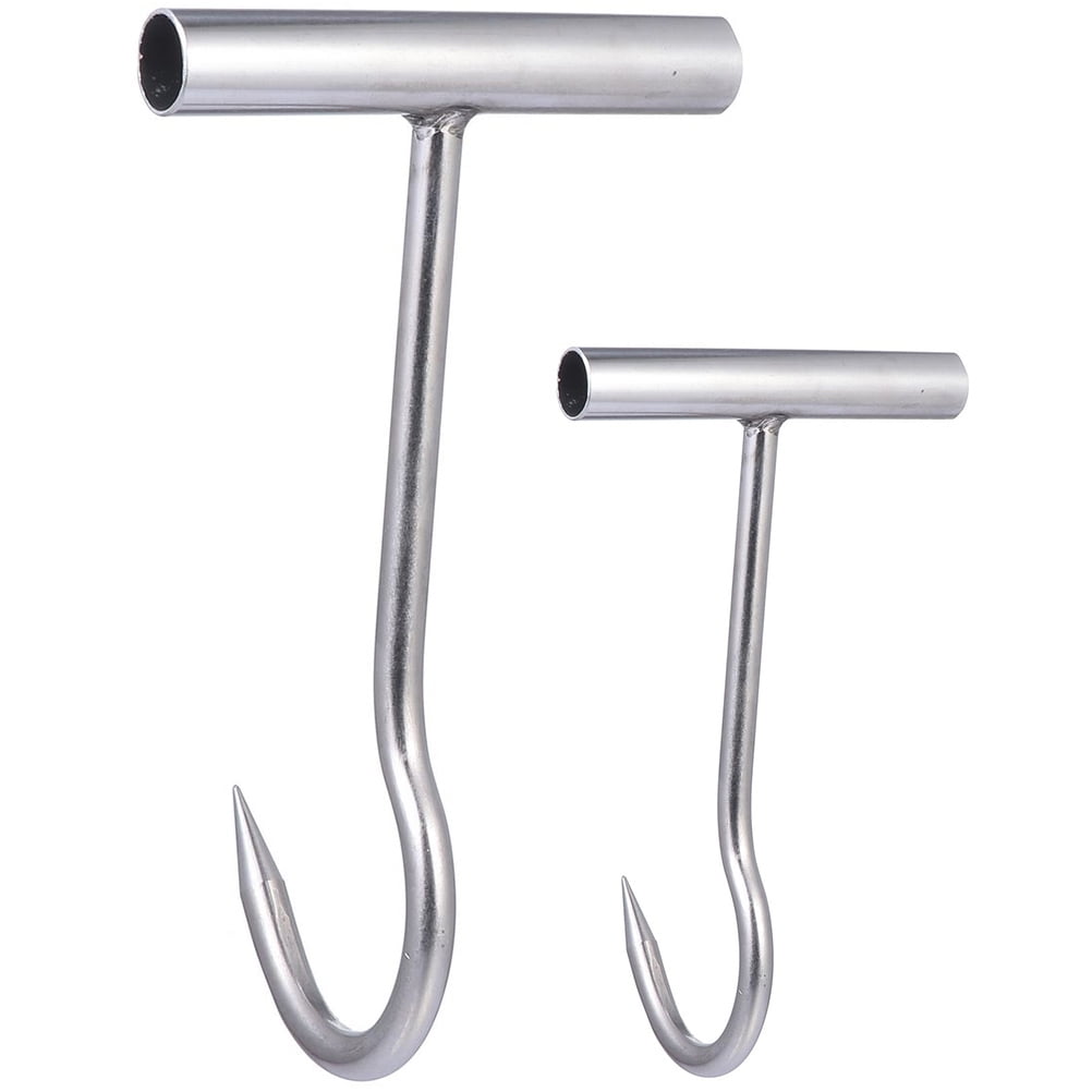 Meat Hook 2pcs Meat Hooks T Shaped Stainless Steel Hooks Meat Processing Hooks for Butcher Shops