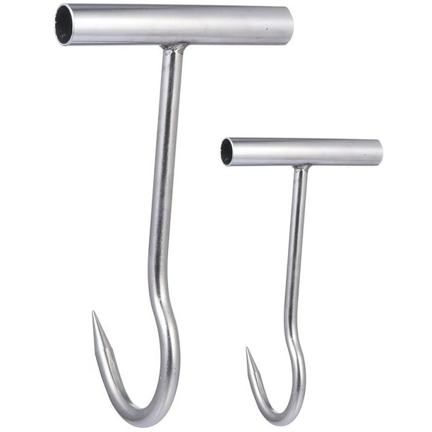 2pcs Meat Hooks T Shaped Stainless Steel Hooks Meat Processing Hooks for  Butcher Shops 