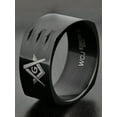 thumbnail image 2 of West Coast Jewelry Men's Masonic Center Round Square Band Ring (8mm), 2 of 4