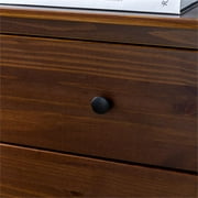 Bowery Hill Modern 40H Solid Wood Bedroom Dresser with 4-Drawers in Walnut