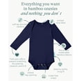 thumbnail image 2 of Supersoft Long Sleeve Baby Bodysuits, Premium Bamboo Rayon Bodysuit Unisex Boy Girl 0-3-6-9-18-24 months, 6-pack, 2 of 9