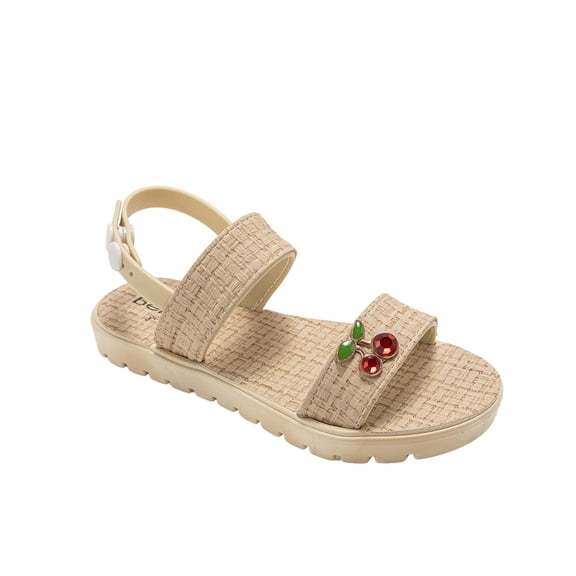 bebe Girls Sandals - Cute and Comfy Flat Summer Sandals with Fruit Charms