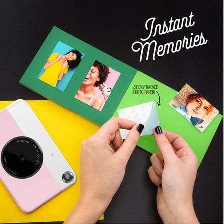Kodak - Printomatic Instant Print Camera - Instant Digital Camera Prints on Zink 2x3" Photo Paper - Pink