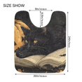 thumbnail image 5 of Yayeee Bath Rug for Bathroom Floor Non Slip Contour Fluffy Soft Absorbent Mat, 20"x24", Retro Halloween Cat, 5 of 7