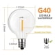thumbnail image 3 of 20 Piezas Bombillas LED de Repuesto G40 Bombillas de Globo LED Inastillables con Base de Tornillo E12 para Luces de Cadena Solares CáLidas, 3 of 5