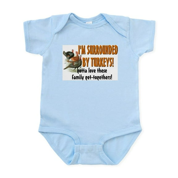 CafePress - Surrounded By Turkeys Infant Bodysuit - Baby Light Bodysuit, Size Newborn - 24 Months