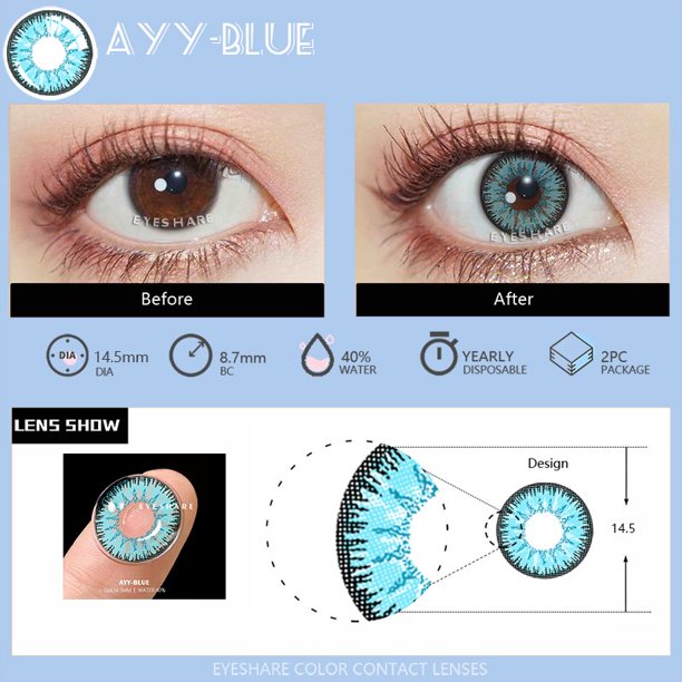 D'ORELLA-lentillas de colores para ojos, lentes de contacto coloridas para Cosplay de Anime, maquillaje de belleza para Halloween, 1 par