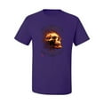 thumbnail image 2 of Wild Bobby, Firey Flaming Skull, Pop Culture, Men Graphic Tees, Purple, Small, 2 of 3
