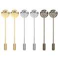 thumbnail image 1 of Miangastore 6 Pcs Plateau Rond Épingle à Cou Costume Broches Robe Chapeau Épingle Bâton de Corsage, 1 of 8