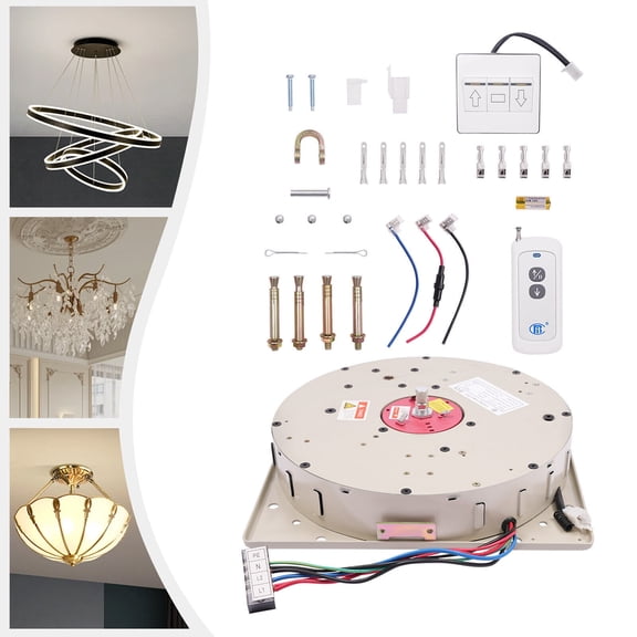 Electric Chandelier Hoist Lifter System Remote Control Electric Motor Villas Pen