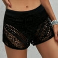 thumbnail image 5 of Glisme Swimsuits For Women Plus Size Swimwear Bottom Beach Lace Beach Swim Shorts High Waist Bikini Briefs Tankini Bottoms Swimwears Black Athletic Bathing Suits, 5 of 8
