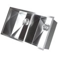 thumbnail image 3 of Contempo Living  42 in. Undermount Double Bowl 60 by 40 Zero Radius Kitchen Sink - Stainless Steel, 3 of 5