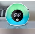 thumbnail image 3 of Despertador con luz para despertar con altavoz Bluetooth, luz nocturna colorida, alarma digital para dormitorios-luz para despertar fiesta Bluetooth, 3 of 5