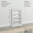thumbnail image 4 of Prepac Home Office 4-Shelf Standard Bookcase with Laminate Finish, White, 4 of 14