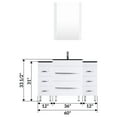 thumbnail image 3 of 60 White Vanity Set - One 36 Sink Base, Two 12 Drawer Bases (LV4-C6-60-W), 3 of 4
