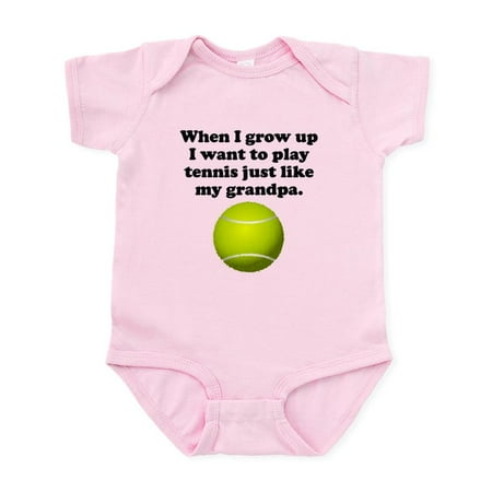 

CafePress - Play Tennis Like My Grandpa Body Suit - Baby Light Bodysuit Size Newborn - 24 Months